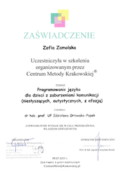 Szkolenie: Programowanie języka (Metoda Krakowska)
